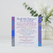 楽しいカラフルなディナーダンスアニバーサリー 招待状 (スタンド正面)