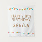 楽しいカラフルなペナントフラッグ 誕生日パーティー タペストリー (正面)