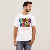 楽しいカラフルな従兄弟クルー家族の再会 Tシャツ (正面フル)