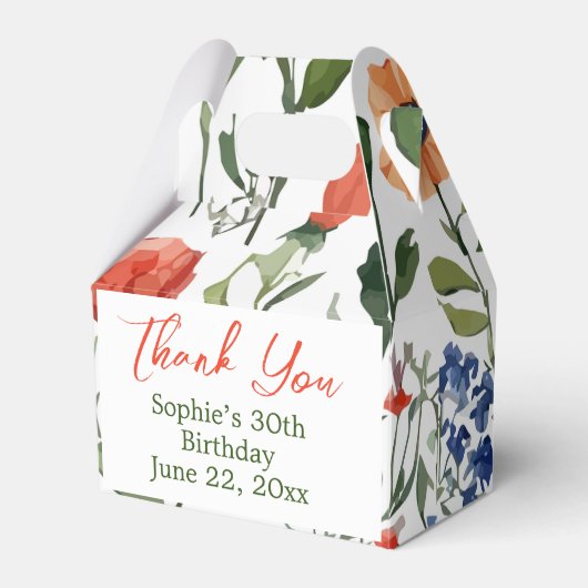 楽しいカラフルな感謝の気持ちを表すギフトボックス フェイバーボックス (正面サイド)