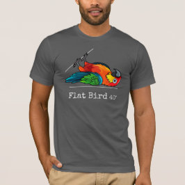 楽しいカラフルな鳥 40度で仰向け Tシャツ