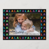 楽しいカラフルクラシック FA LA LA LA ホリデーシーズン シーズンカード (正面)