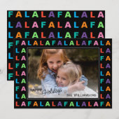 楽しいカラフルクラシック FA LA LA LA ホリデーシーズン シーズンカード (正面/裏面)