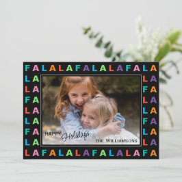 楽しいカラフルクラシック FA LA LA LA ホリデーシーズン シーズンカード