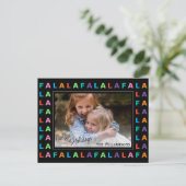 楽しいカラフルクラシック FA LA LA LA ホリデーシーズン ポストカード (スタンド正面)