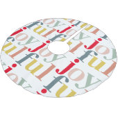 楽しいカラフルクリスマス ブラッシュドポリエステルツリースカート (アングル)