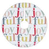 楽しいカラフルクリスマス ブラッシュドポリエステルツリースカート (正面)