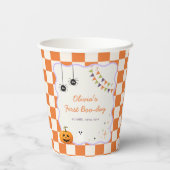 楽しいカラフルハロウィンお誕生日紙コップ 紙コップ (裏面)