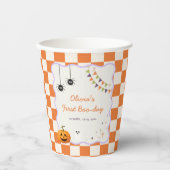楽しいカラフルハロウィンお誕生日紙コップ 紙コップ (正面)