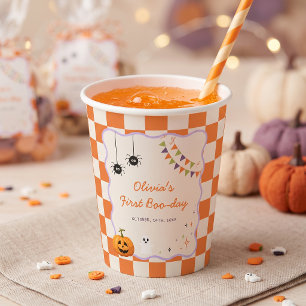 楽しいカラフルハロウィンお誕生日紙コップ 紙コップ