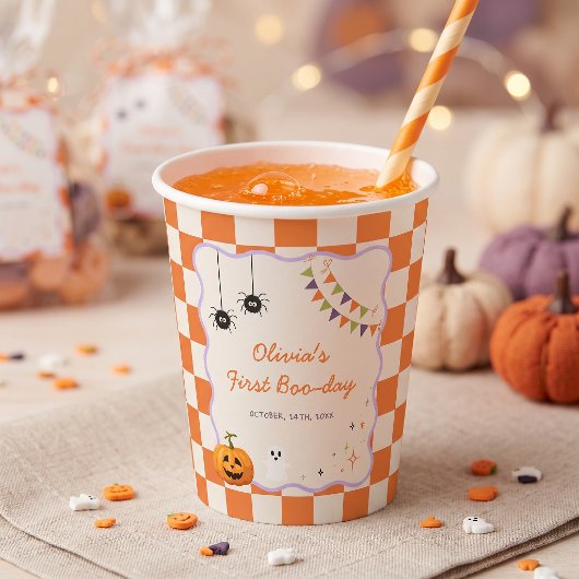 楽しいカラフルハロウィンお誕生日紙コップ 紙コップ