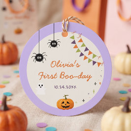 楽しいカラフルハロウィンバースデー フェイバータグ