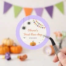 楽しいカラフルハロウィン誕生日ペーパーステッカー