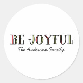 楽しいカラフル休日のシールを貼る ラウンドシール