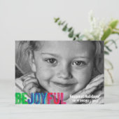 楽しいカラフル休日の活版写真 シーズンカード (スタンド正面)