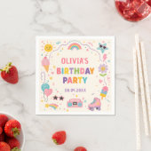楽しいカラフル誕生日お誕生日おめでとう スタンダードカクテルナプキン (インサイチュ)