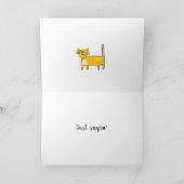 楽しいカラーブロック 猫の誕生日 グリーティングカード (内部)