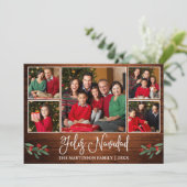 楽しいカリグラフィー木製5枚写真 フェリス・ナビダッド シーズンカード (スタンド正面)