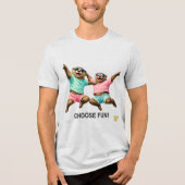 楽しいカワウソのデュオ トライブレンドＴシャツ (正面)