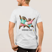 楽しいカワウソのデュオ トライブレンドＴシャツ (裏面)