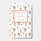 楽しいカートゥーンの子供たち - 衣装を着た小児科医 バッジ (正面)