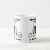 楽しいガレージの自動車整備と修理 コーヒーマグカップ (中央)