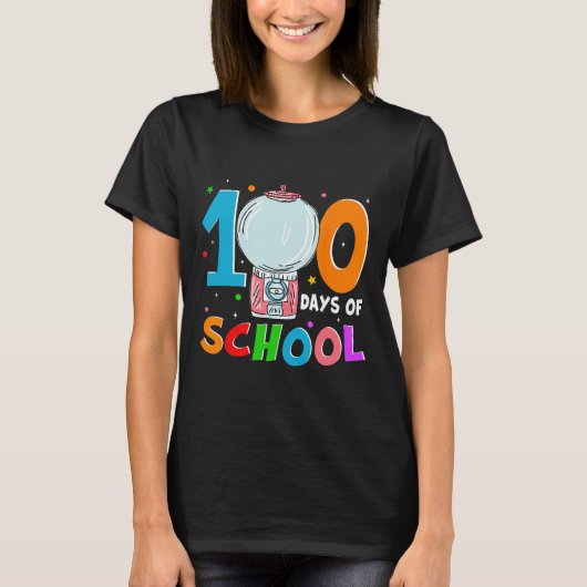 楽しいガンビルマシン 100日目の学校Tシャツ キッズ Tシャツ (正面)