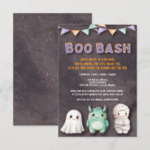 楽しいキッズハロウィンパーティー 招待状 (正面/裏面)