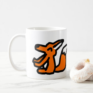 楽しいキツネのイラスト コーヒーマグカップ