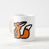 楽しいキツネのイラスト コーヒーマグカップ (正面左)