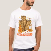 楽しいキノコのキャラクター 森の冒険デュオ Tシャツ (正面)
