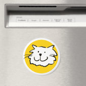 楽しいキャラクターイラストの笑顔の猫 マグネット (インサイチュ (食洗機))