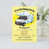 楽しいキャンピングカーライフのイラスト 招待状 (スタンド正面)