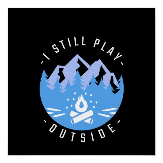 楽しいキャンプの引用文 旅行のプレゼント ポスター (正面)