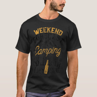楽しいキャンプの週末予報 100% ビール Tシャツ