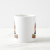 楽しいキャンプの駄洒落 薪火 コーヒーマグカップ (中央)