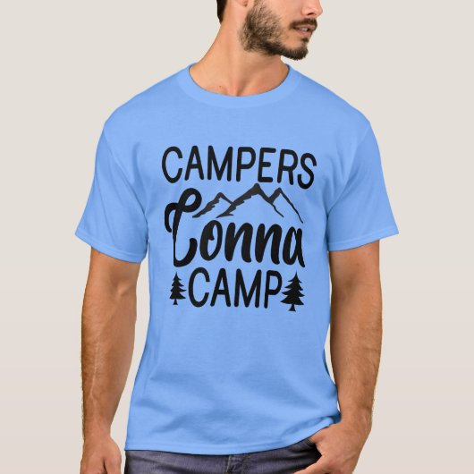 楽しいキャンプアドベンチャー家族 Tシャツ (正面)