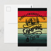 楽しいキャンプクルーのスローガン 楽しいキャンパーの友達 ポストカード (正面/裏面)