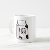 楽しいギフト、牛の牛乳パック コーヒーマグカップ (正面左)