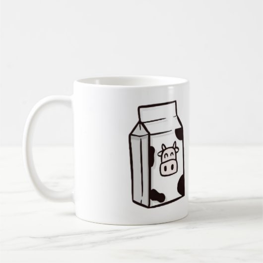 楽しいギフト、牛の牛乳パック コーヒーマグカップ (左)