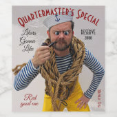 楽しいクォーターマスターの赤ワインラベル！ ワインラベル (シングルラベル)