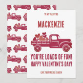 楽しいクラスメートのバレンタインデー シーズンカード (正面/裏面)