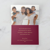 楽しいクランベリーの折り畳みクリスマスフォト カード (内部)