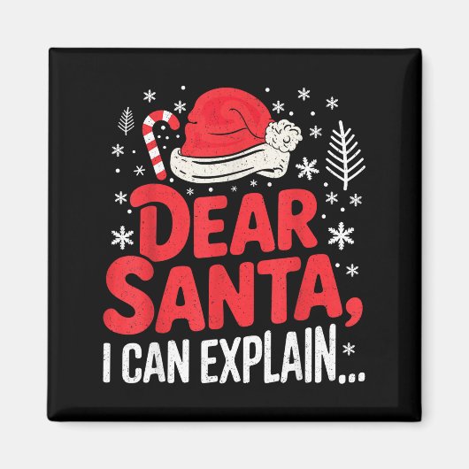 楽しいクリスチャンのサンタさんへ説明できます マグネット (正面)