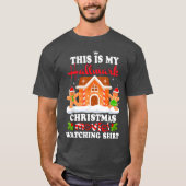 楽しいクリスマシスは私のホールマークの映画を見る Tシャツ (正面)