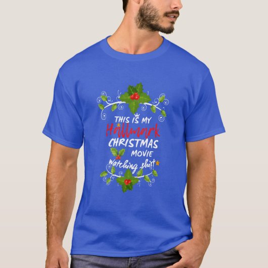 楽しいクリスマシスは私のホールマーク映画を見る f tシャツ (正面)