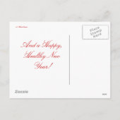 楽しいクリスマスと幸せな健康な新年！ シーズンポストカード (裏面)