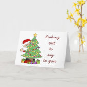 楽しいクリスマスと幸せな新年を言うためにパッと抜け出す カード (黄色い花)