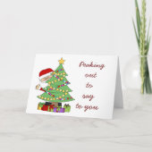 楽しいクリスマスと幸せな新年を言うためにパッと抜け出す カード (正面)
