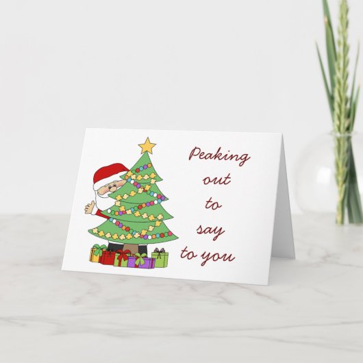 楽しいクリスマスと幸せな新年を言うためにパッと抜け出す カード (正面)